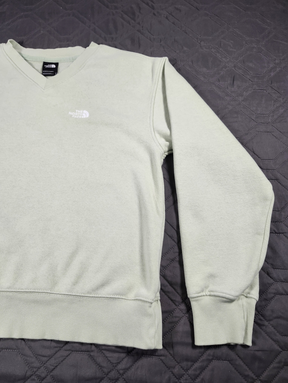 The North Face Women's Evolution V-Neck Sweatshirt size S women's sage green/lig - Picture 4 of 16